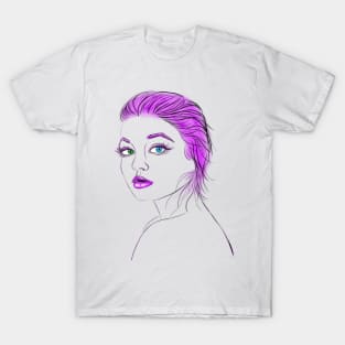 Purple Hair Girl! T-Shirt